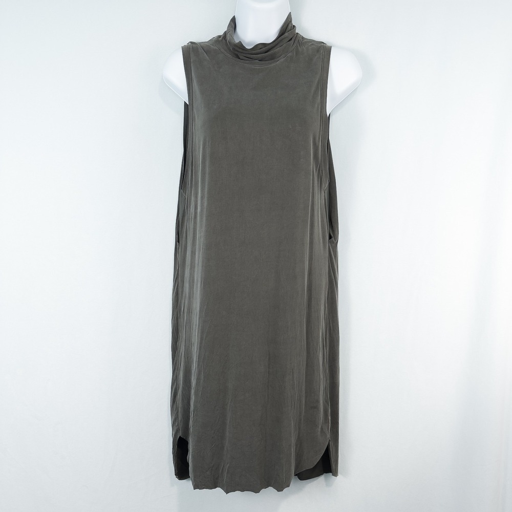 Lululemon The Lab Atlin Dress Womens 4 Gray Sleeveless Mock Neck Cupro LW1BK4S